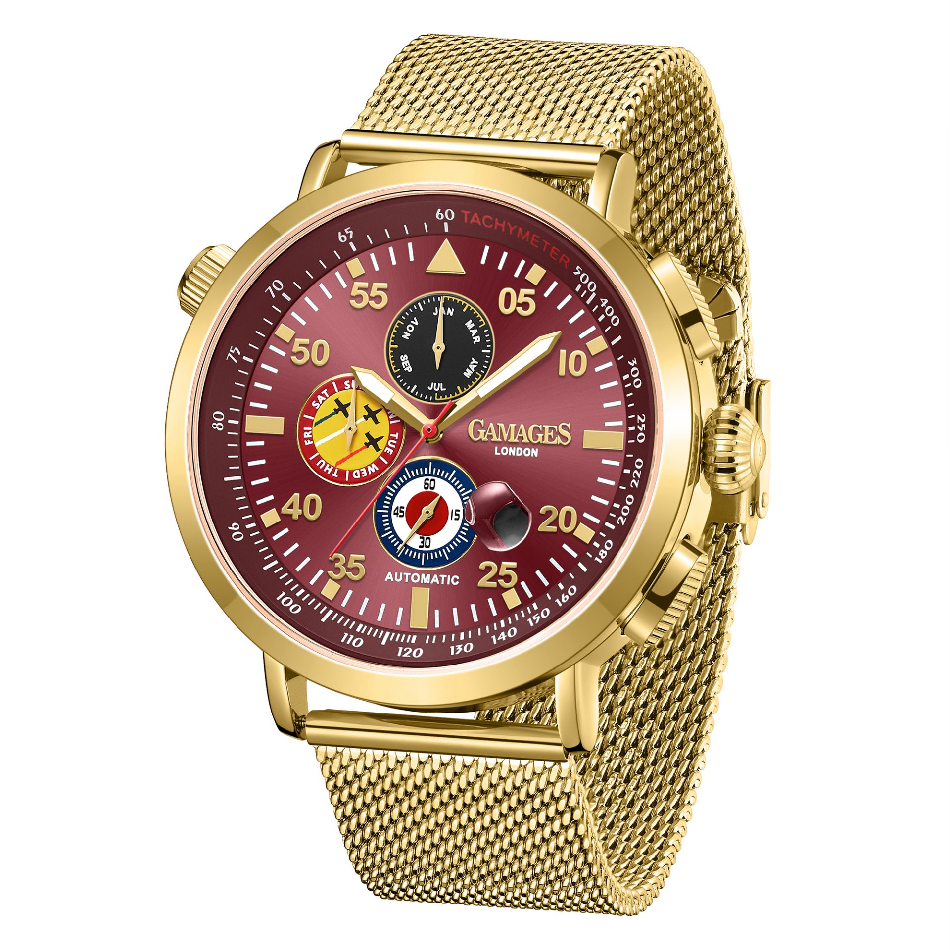 Limited Edition Hand Assembled Gamages Aeronautic Automatic Gold - 5 Year Warranty & Free Delivery - Image 3 of 5