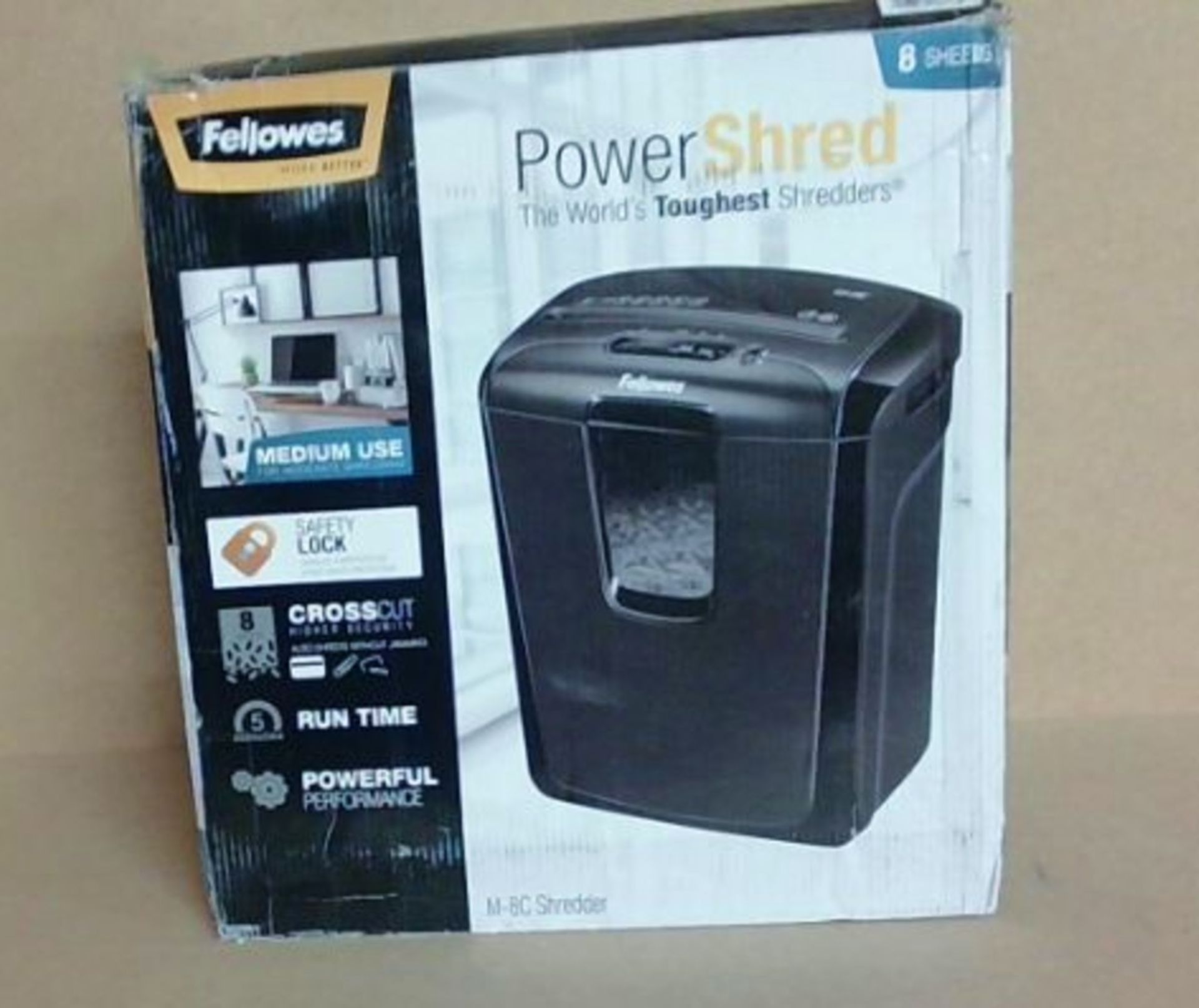 1 x Fellows PowerShred Shredder - Customer Returns - Grade U (Untested Returns)