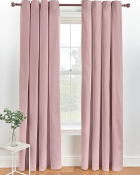 Pink Eyelet Plain Curtains RRP £30