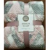 2 Pink and Grey Cotton Throws RRP £20