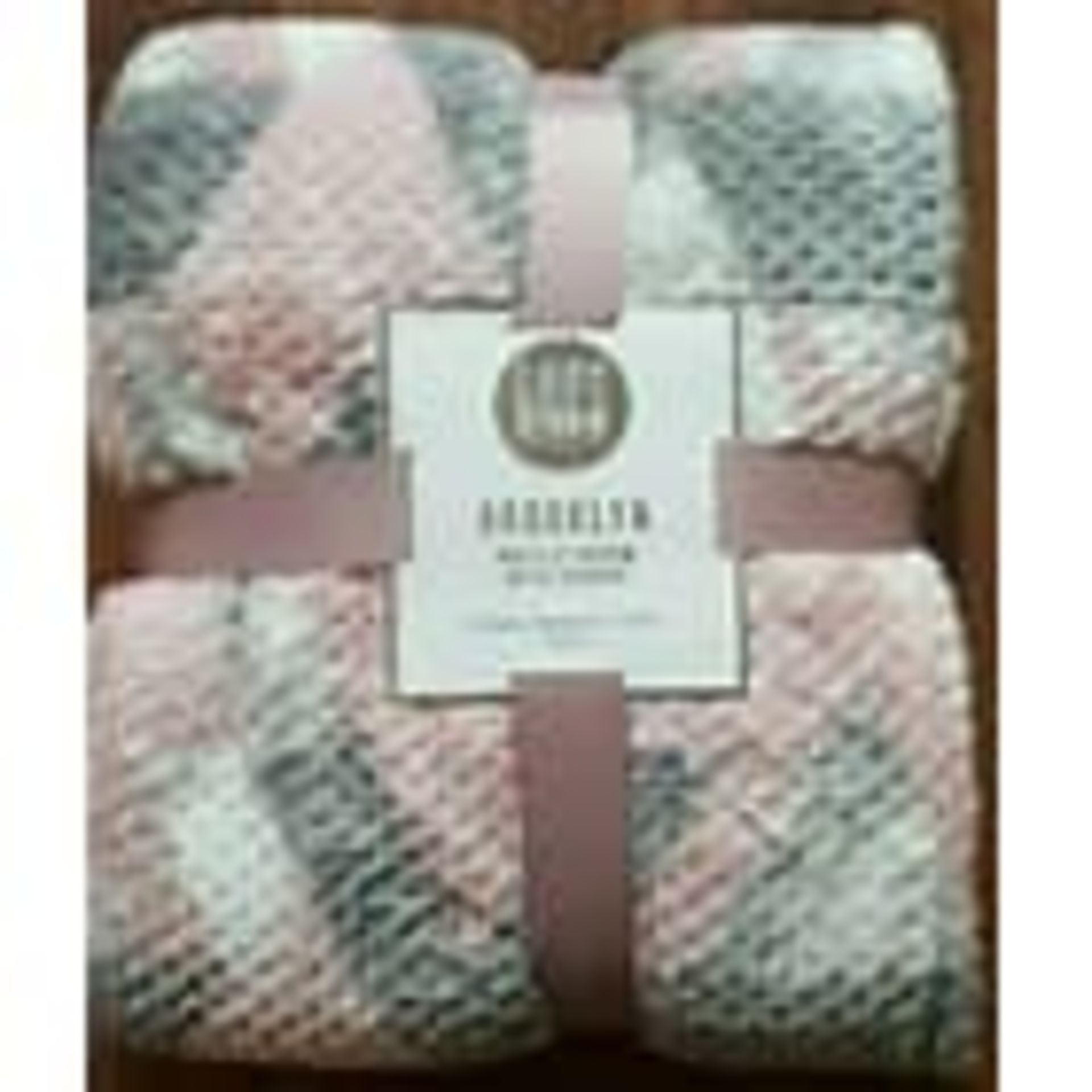 2 Pink and Grey Cotton Throws RRP £20