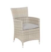 (R8DE) 3x Hartington Florence Chair With 3x Cushions. (1x Has Leg/Warp Damage. 1x Hole In Rattan On