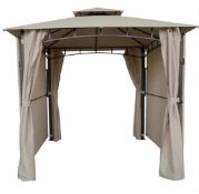 (R16) 1x Gazebo With Extended Panels RRP £230. Powder Coated Steel Frame. (H265x W250x D250cm).