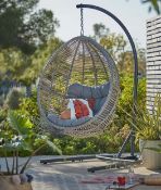 1x Hartington Florence Collection Hanging Chair. £280.00. Powder Coated Steel Frame. Hand Woven Syn