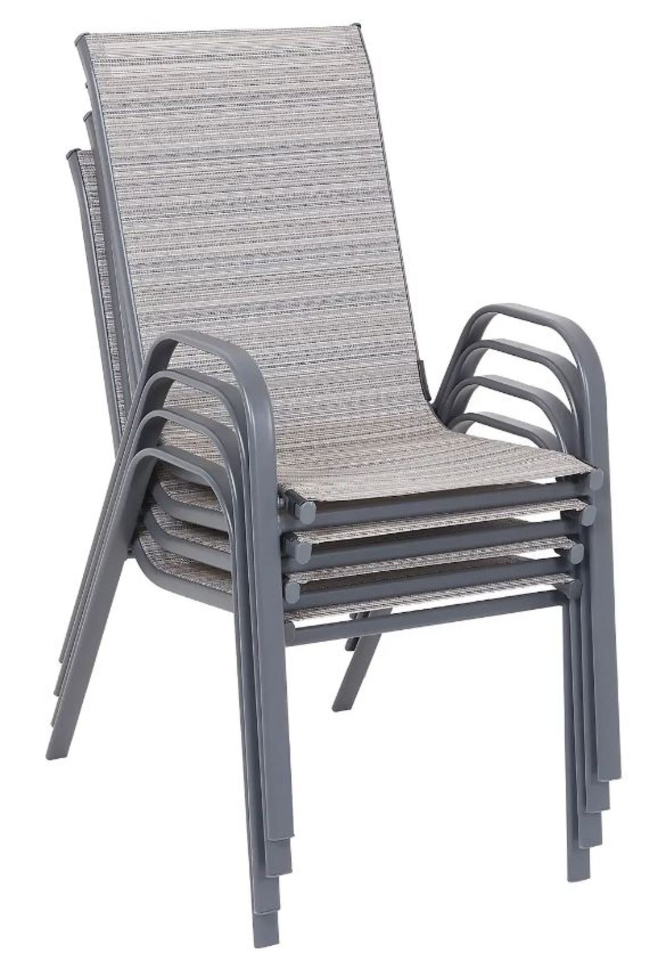 (R10F) 2x Andorra Stacking Chair. Powder Coated Steel Frame. (H92x W55x D73cm). Both Units Appear A - Image 2 of 4
