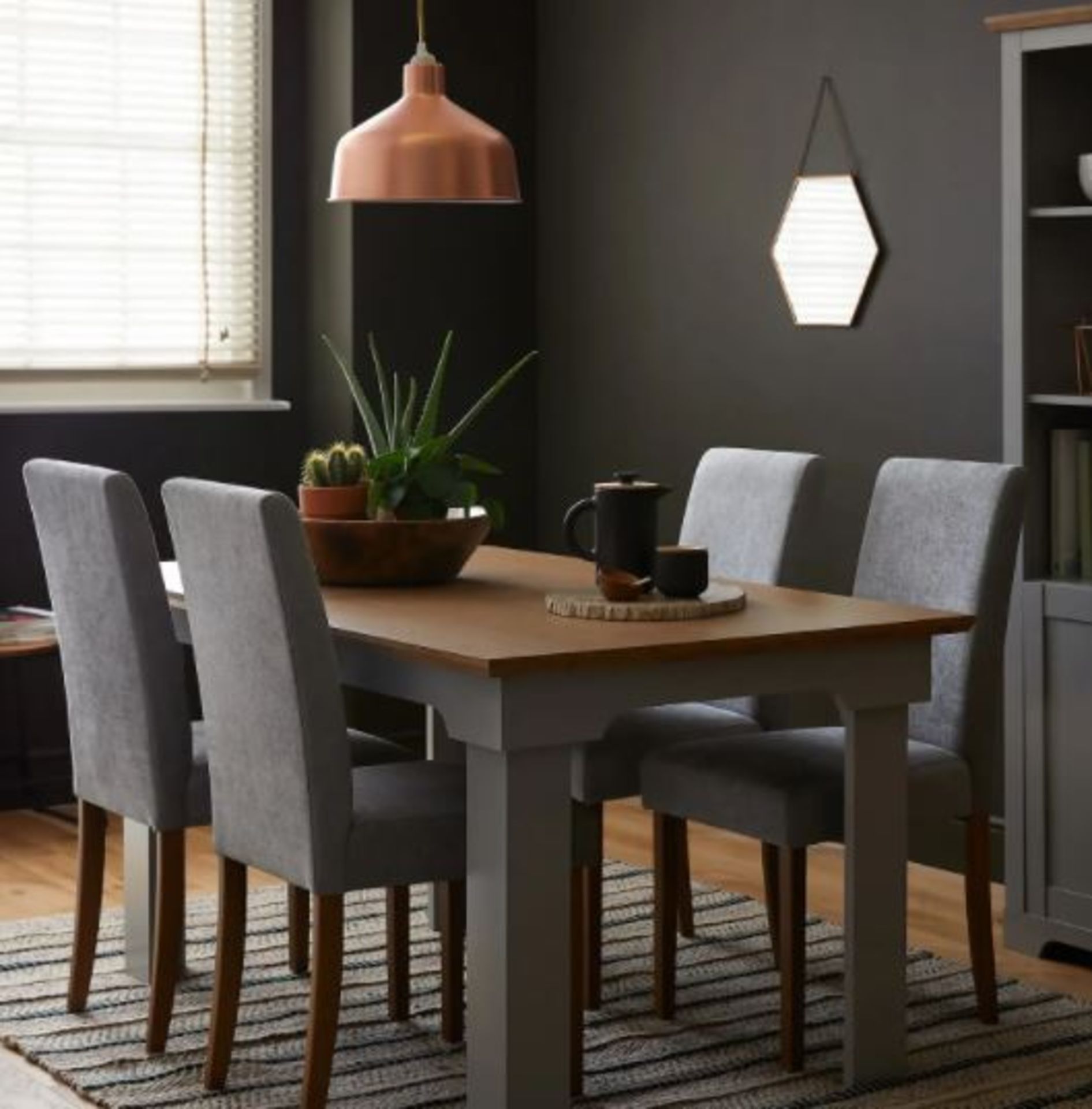 (R7F) 2x Diva Dining Chairs Grey RRP £125.