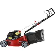 (R11J) 1x Sovereign 40cm Push Petrol Lawn Mower RRP £159. Unit Appears As New – Clean & Unused. Fac