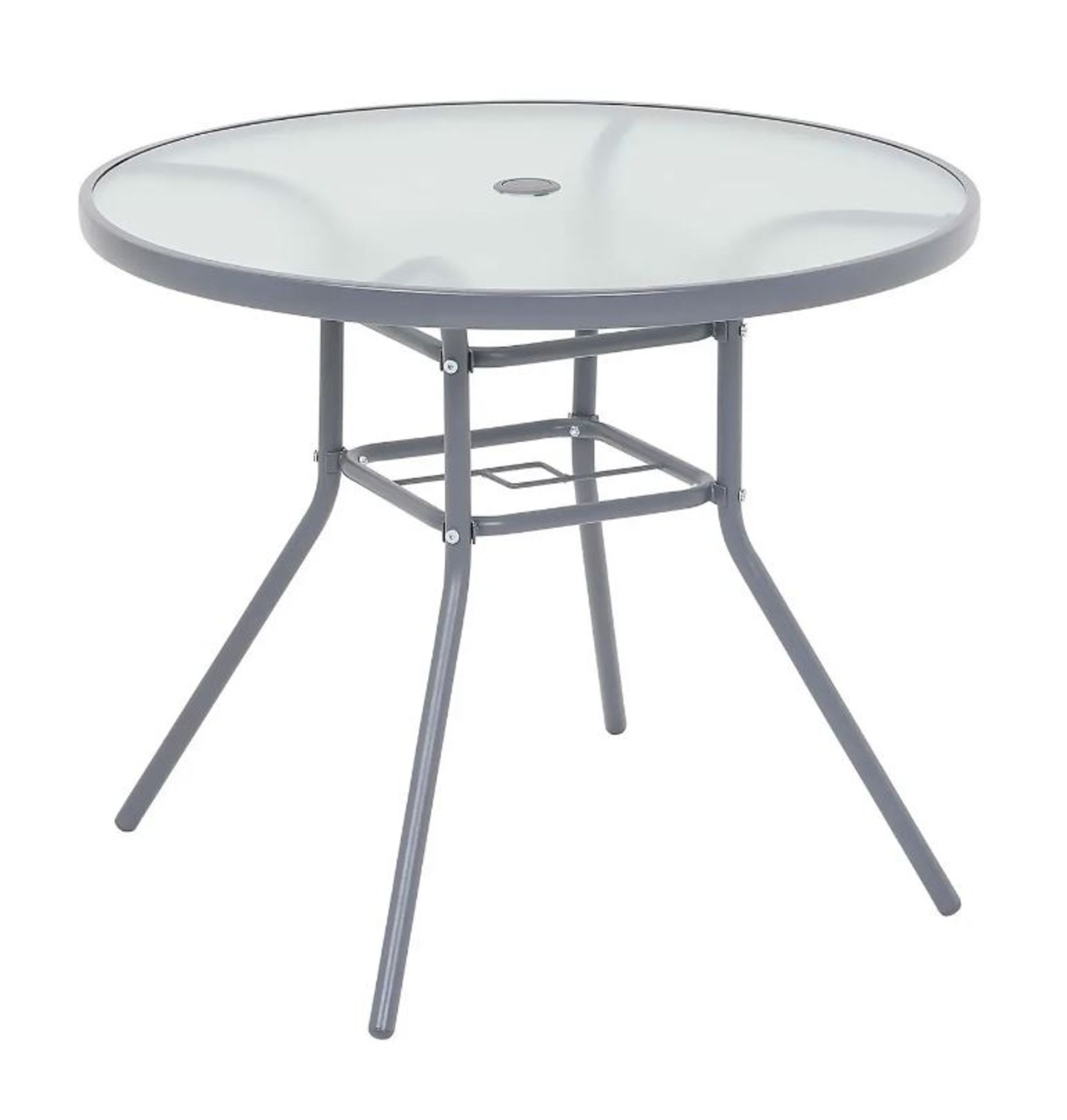 (R2K) 2x Andorra Round Table With 2x Parasol. RRP £74.99. Both Tables Have Been Used And Constructe - Image 2 of 5