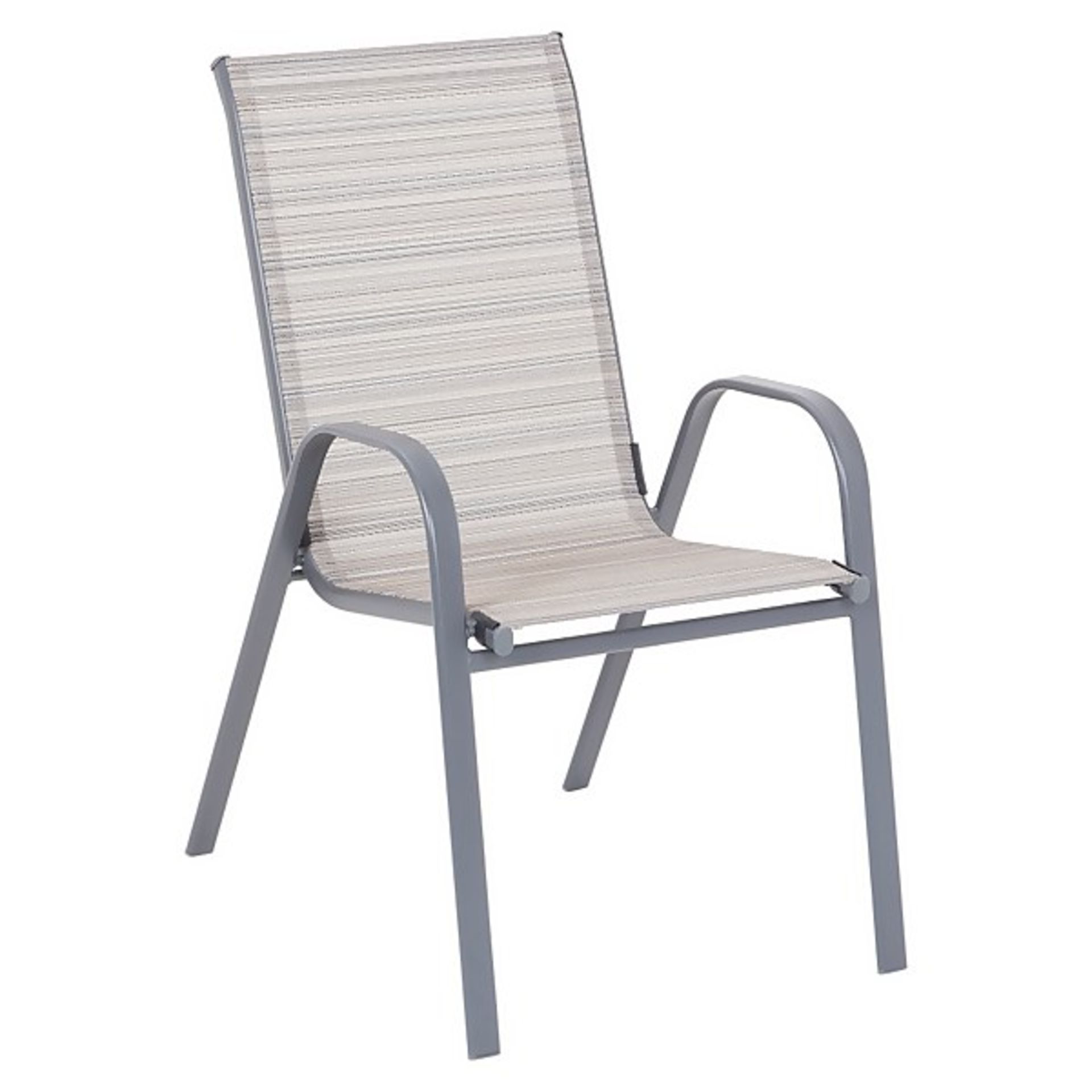 (R10F) 2x Andorra Stacking Chair. Powder Coated Steel Frame. (H92x W55x D73cm). Both Units Appear A