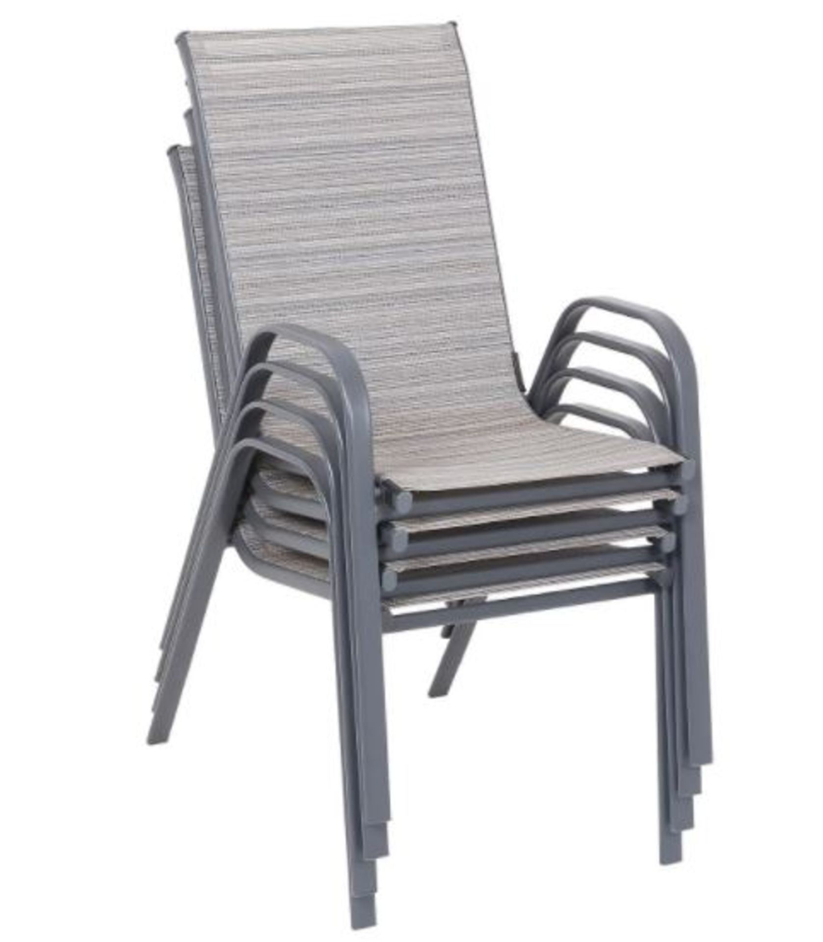 (R10F) 4x Andorra Stackable Patio Chair RRP £25 Each. (H)92 x (W)55 x (D)73cm. - Image 2 of 3