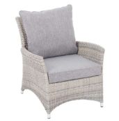 (R5K) 1x Florence Collection Rattan Chair. With 2x Cushions. (H83 x W76 x D82.5cm). (Please note 1