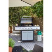 (R5J) 1x Texas Stardom, RRP £231.00. 4 Burner Gas BBQ. Damaged Packaging. Unit Appears Clean, Unus