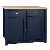 1x Marcy Sideboard Midnight RRP £180. Midnight Finish With Oak Effect Top. Two Drawers And Two Comp