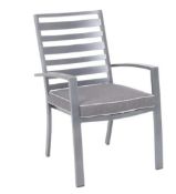 6x Hartman Magna Dining Chair RRP £75 Each. Coated Aluminium With Permeable Weather Ready Cushions