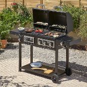 (R8C) 1x Uniflame Classic Gas & Charcoal Combi Grill. RRP £199. Unit Has Been Opened, Contents In O