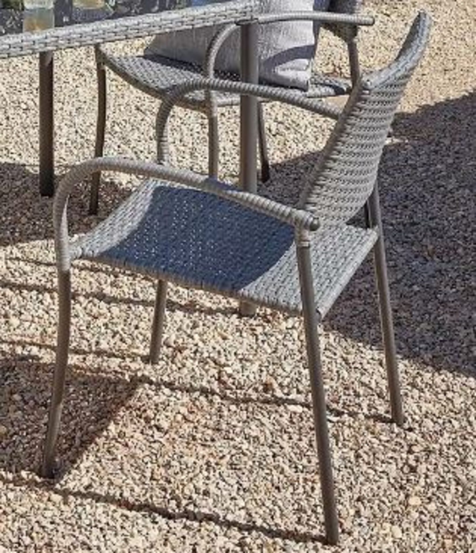 5x Grey Rattan Effect Stacking Chairs. 3x Appear Clean, Unused (2x Have Tag Attached). 2x Have Loos - Image 2 of 5