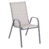 (R9H) 2x Andorra Stacking Chair. Powder Coated Steel Frame. (H92x W55x D73cm). Both Units Appear As