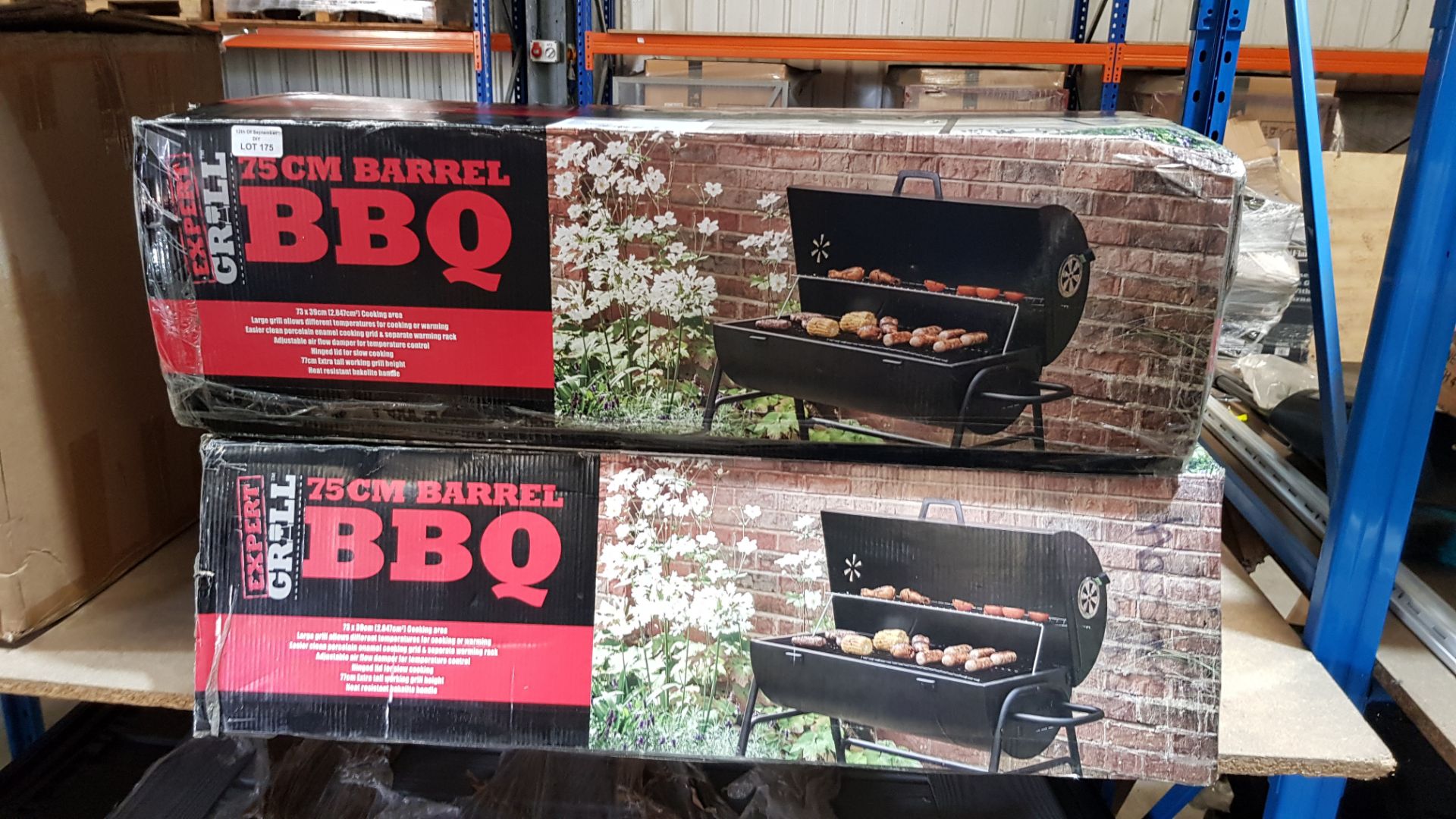 (R10E) 2x Expert Grill 75cm Barrel BBQ. Opened To Check Contents. Both Units Look Clean, Unused. (S - Image 3 of 5