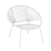 4x Acapulco Grey Stacking Chair. All Units Appear Clean, Unused. (2x Have Loose Rattan – See Photo