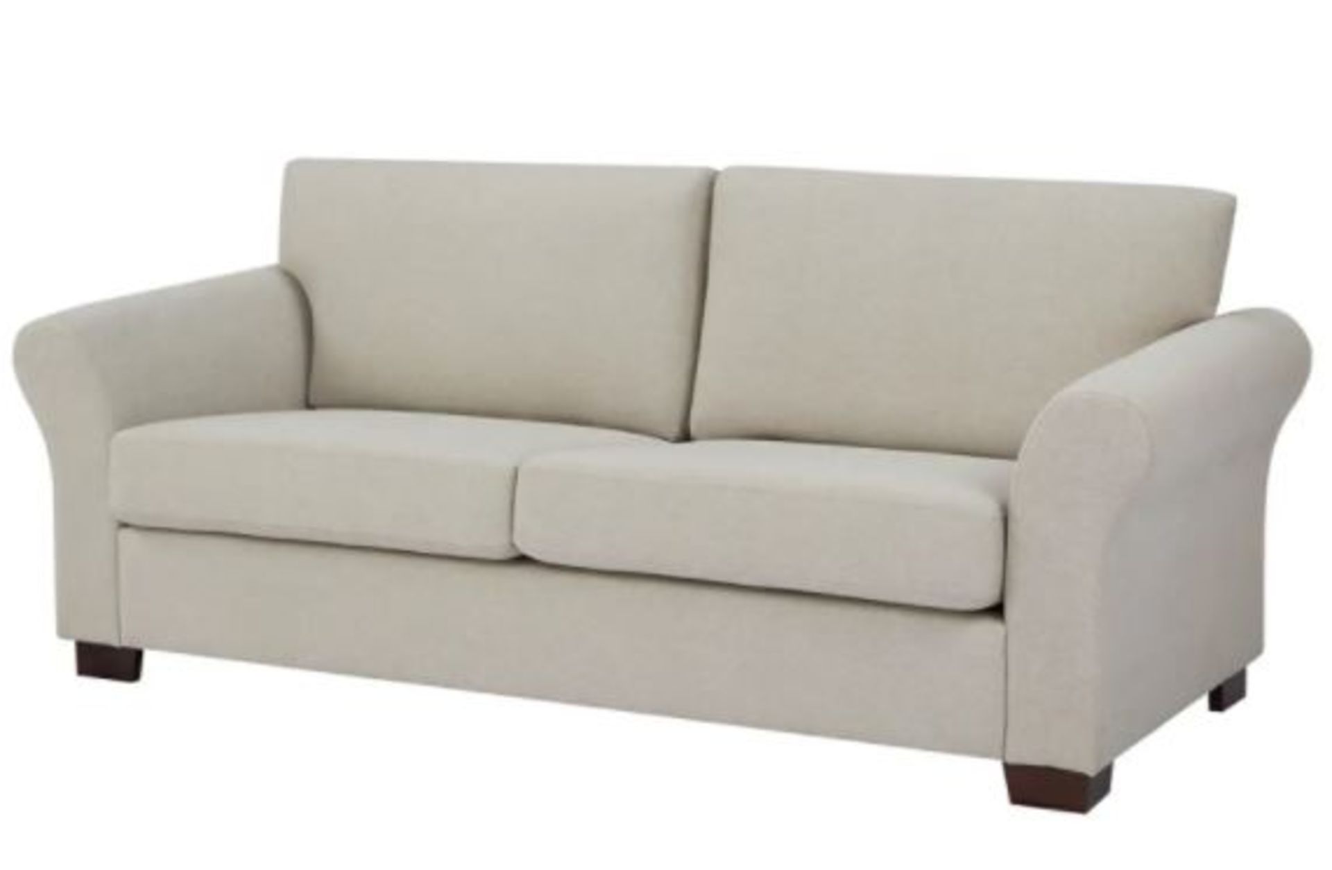 1x Hayley 3 Seater Sofa Natural Slub RRP £500. Pine Wood Frame And Beech Wood Legs. (H)87 x (W)20 - Image 2 of 8