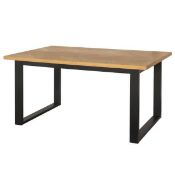 (R8F) 1x Skelby Herringbone Oak Table RRP £250. Unit Appears Clean, Unused. Contents Of Box In Ori