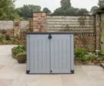 1x Keter Store It Out Ace Plastic Outdoor Garden Storage Shed RRP £160. 1200 Litre, Grey & Graphit
