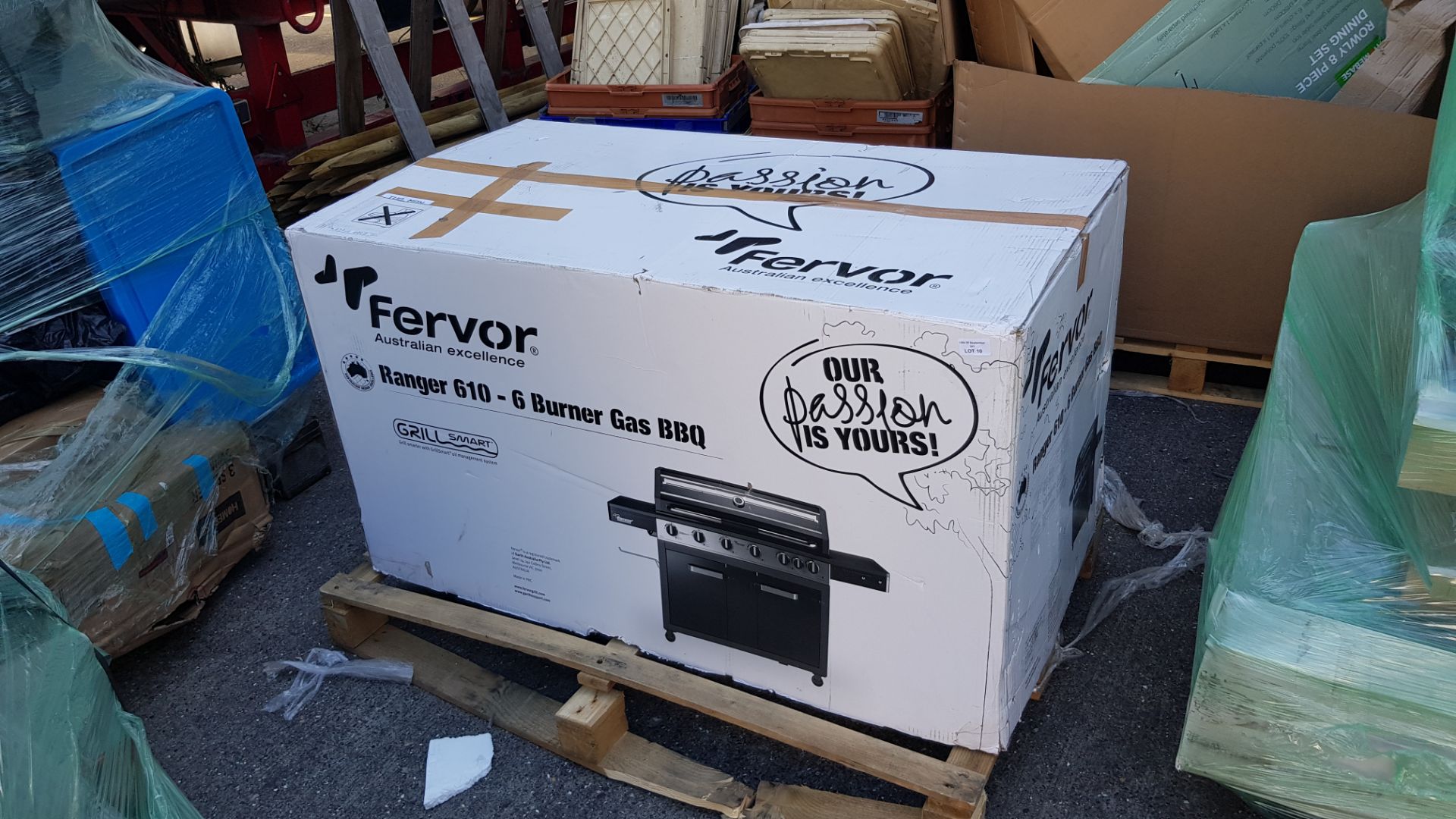 1x Fervour Ranger 610 6 Burner Gas BBQ RRP £600. Unit Appears As New. All In Unopened Original Pac