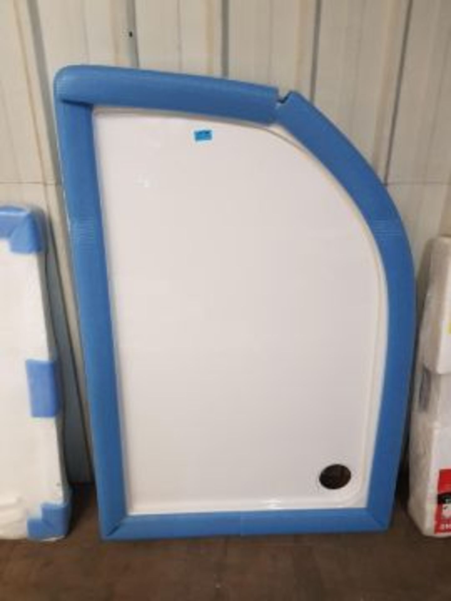 1200 x 800mm slimline acrylic offset shower tray