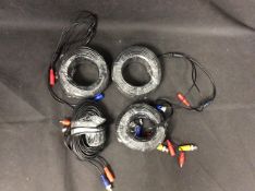 4x Mixed CCTV Cables