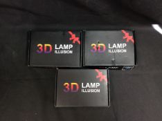 Brand New Stock 3X 3D Dinosaur Lamp Illusion