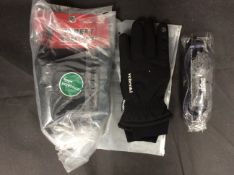 Brand New Stock 3x Mixed Sports Items To Include Knee Pads, Yobenki Gloves, Swimming Goggles