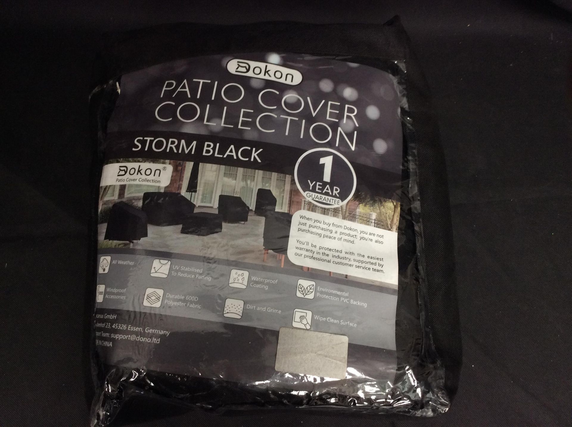 Dokon Patio Cover Collection Storm Black