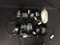 Bag Of 10 Mixed CCTV Cables