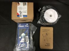 4x Mixed Items To Include Led String Lights, Hose Nozzle, Manrose Quiet Fan, Golf Glove