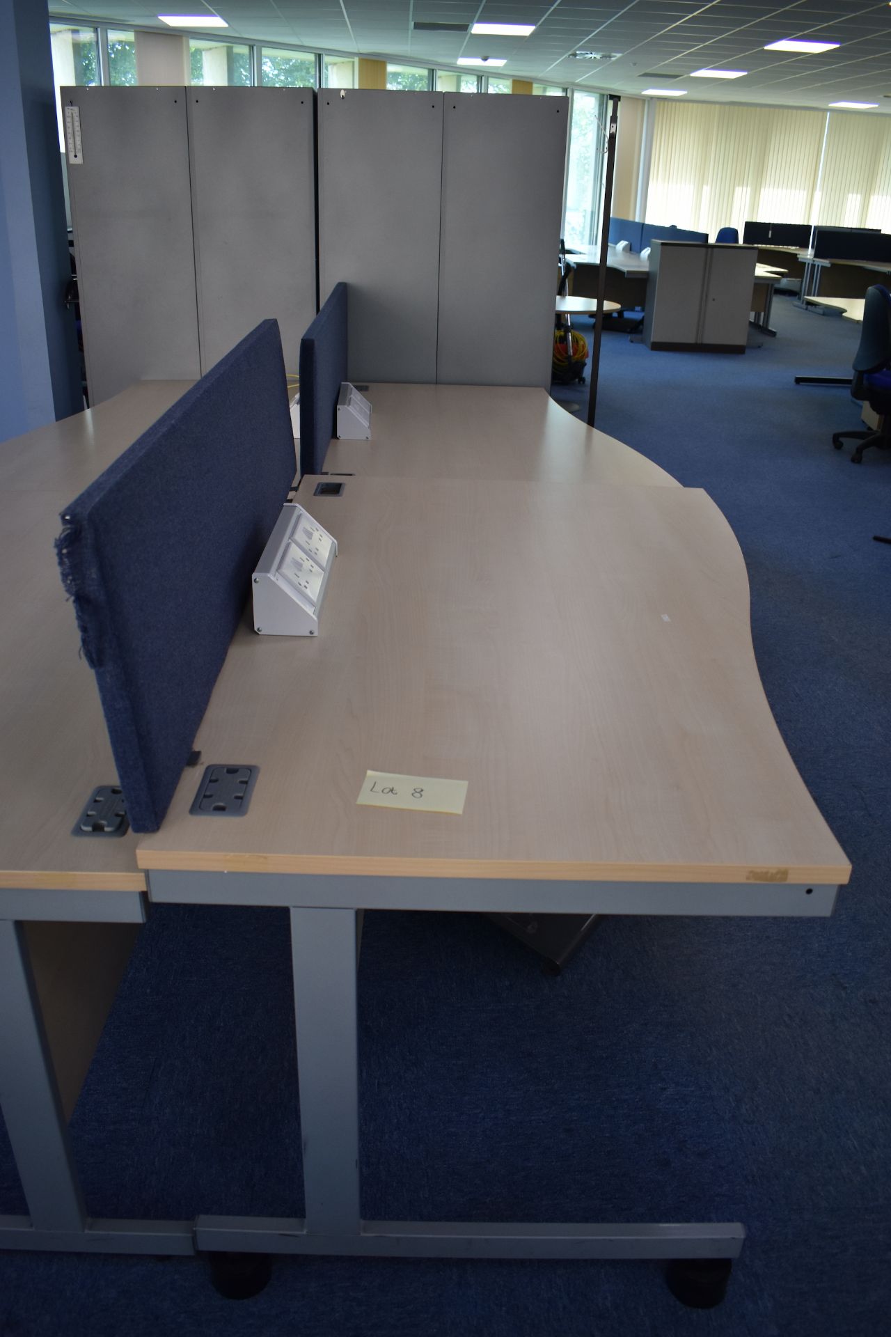 1600 Wave Desk LH & RH, Foot Rest Qty 2, Coat Stand Qty 1, W1600 Desk Screen Qty 2 - Image 6 of 6