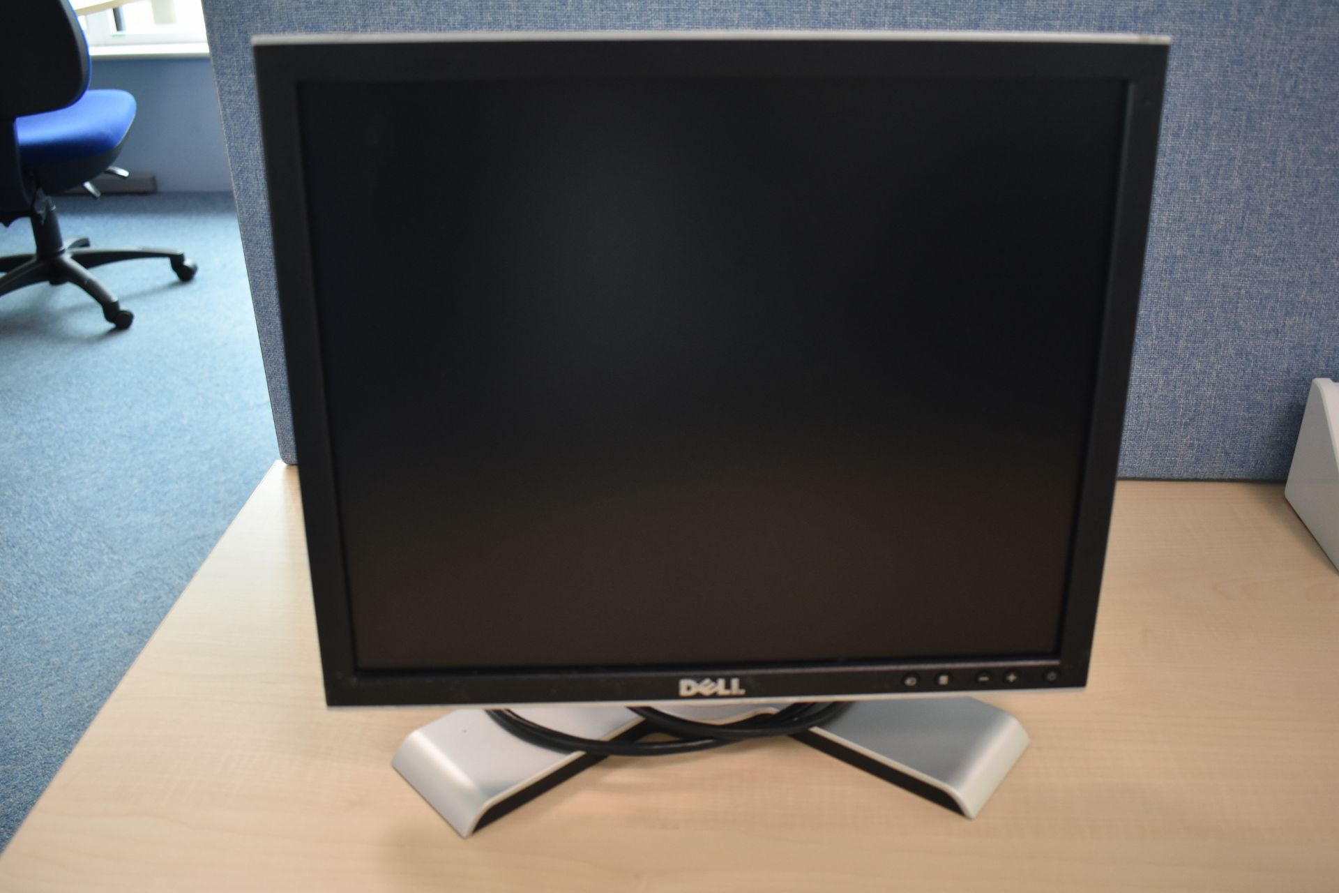 Hardwired Desk LH x3 & RH x2, Desk Screen Qty 3, Task Chair Qty 2, Monitors Qty 3, Foot Rest Qty 2 - Image 2 of 7