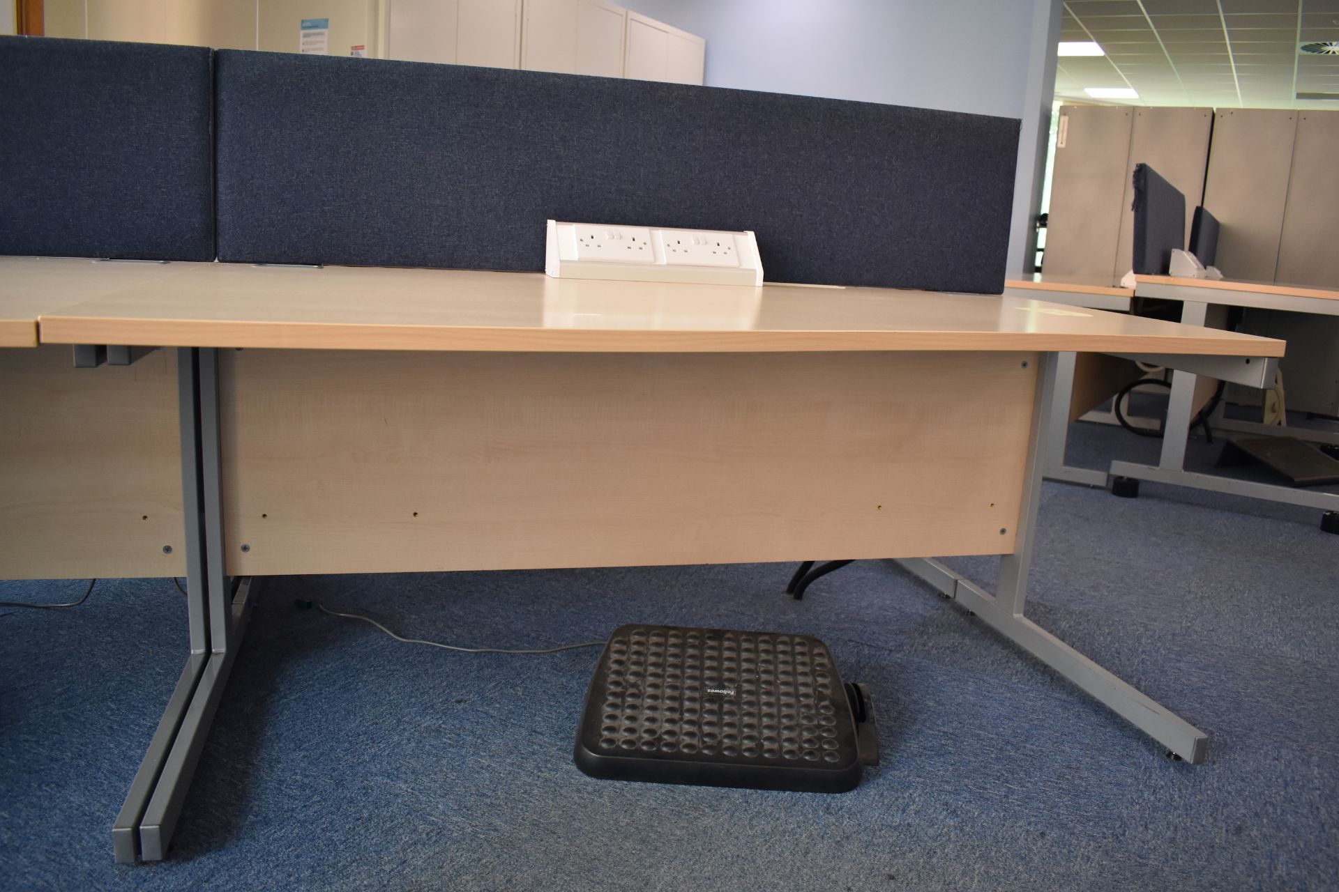 Wave Desk LH and RH, Foot Rest Coat Stand, Desk Screen - Image 6 of 10