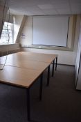 Folding Table x4, Flip Chart, Table, Projector Screen, Tambour Door Unit, Lockers x2, Projector x3