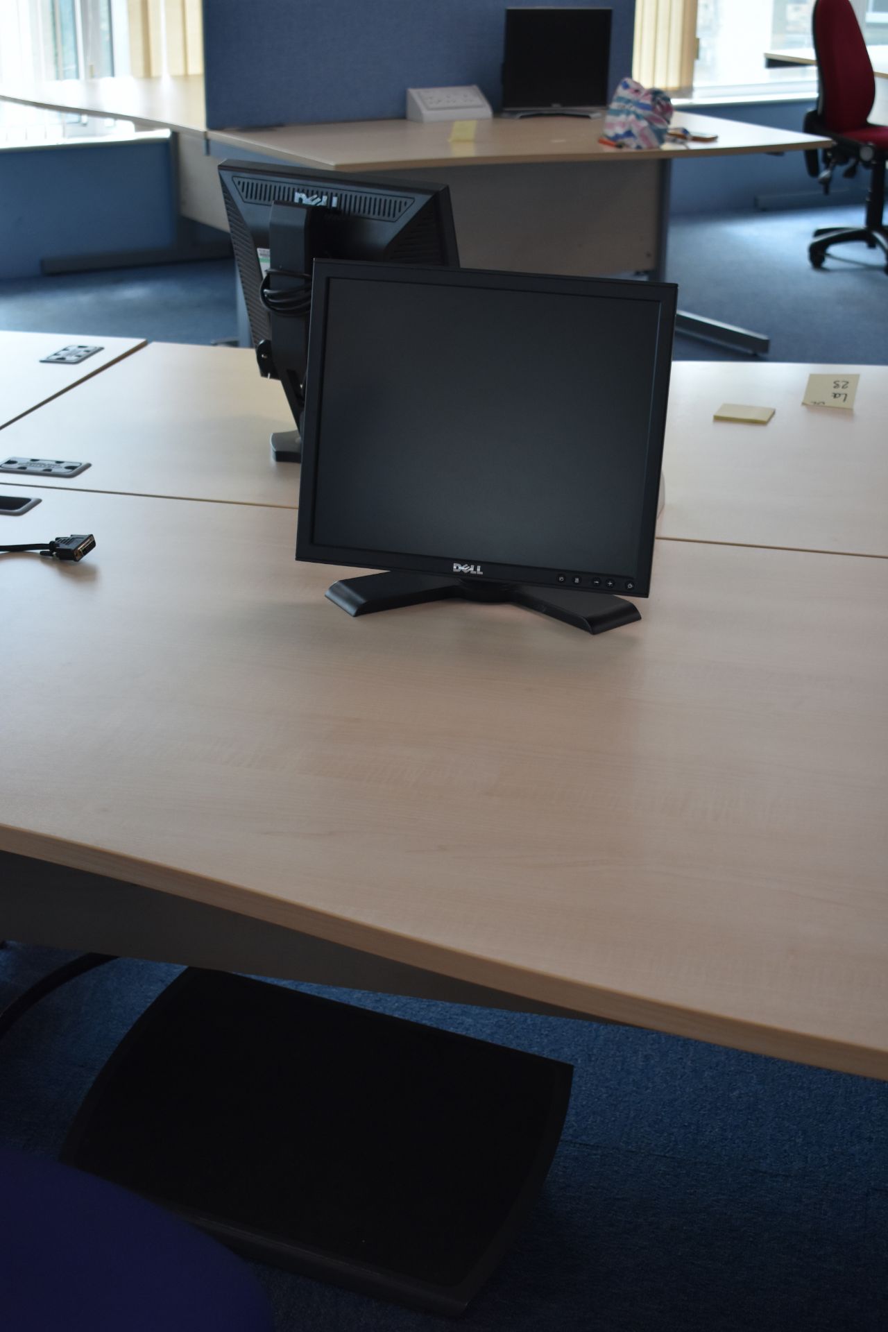 Hardwired Desk LH x2 & RH x4, Task Chair x3, Footrest x2, Monitors x6 - Image 9 of 10