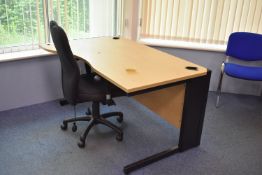 W1600x1200 Hardwired Desk RH Qty 1, Task Chair qty 1