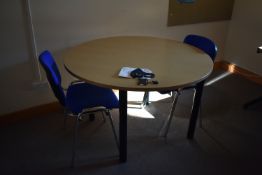 1200dai table Qty 1, W1200x800 Desk Qty 1, Visitor Chairs Qty 3, Whiteboard Qty 1