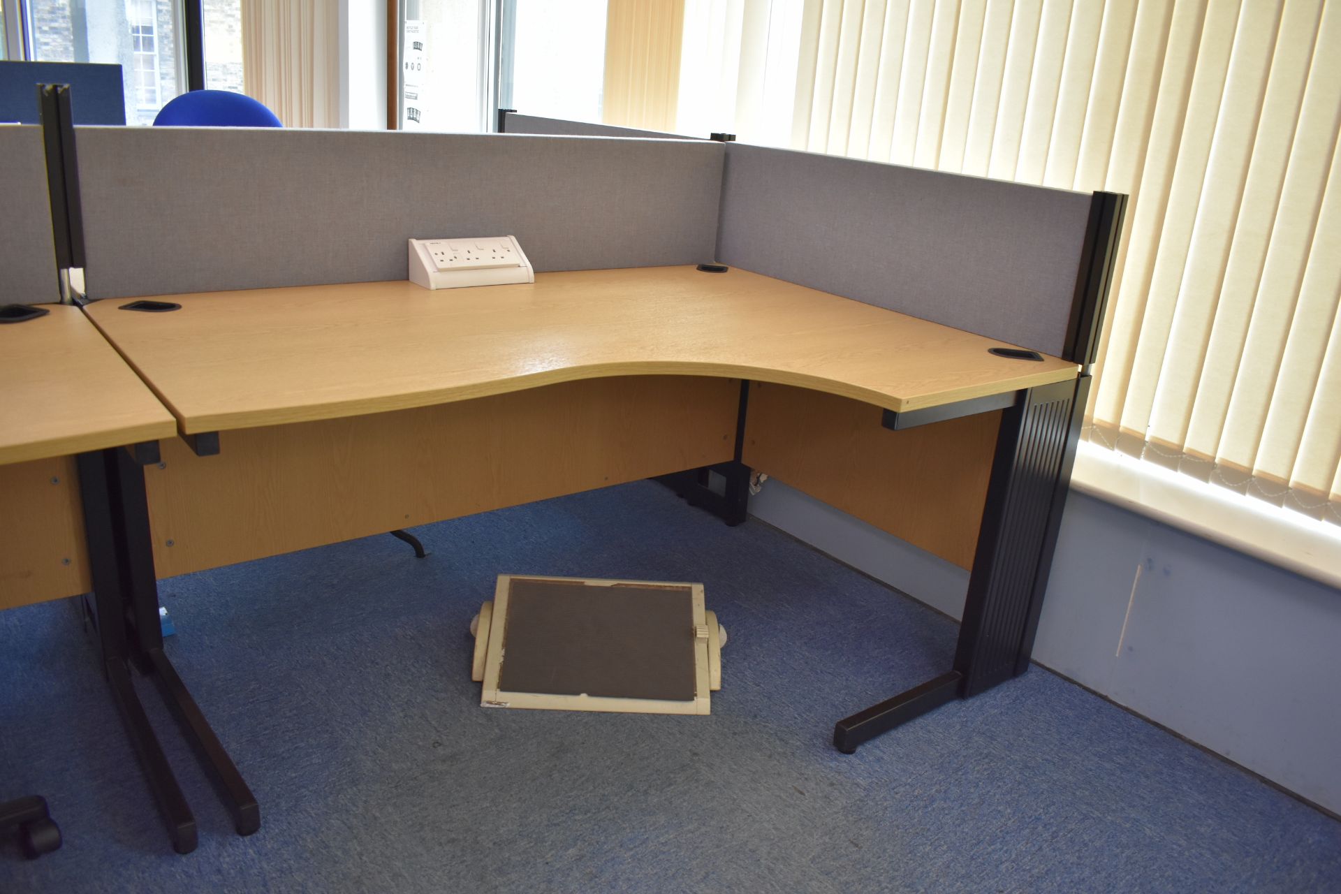 Hard Wired Corner Desks, Desk Screens, Chairs, Footrest, Coat Stand - Image 17 of 17
