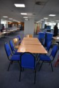 800x800 table Qty 3, Misc chairs Qty 10