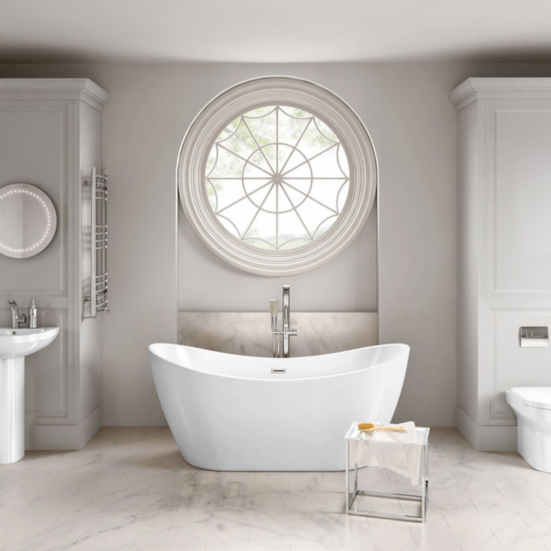 New (D11) 1700x780mm. Caitlyn Freestanding Bath. Visually Simplistic To Suit Any Bathroom Inte... - Image 2 of 3