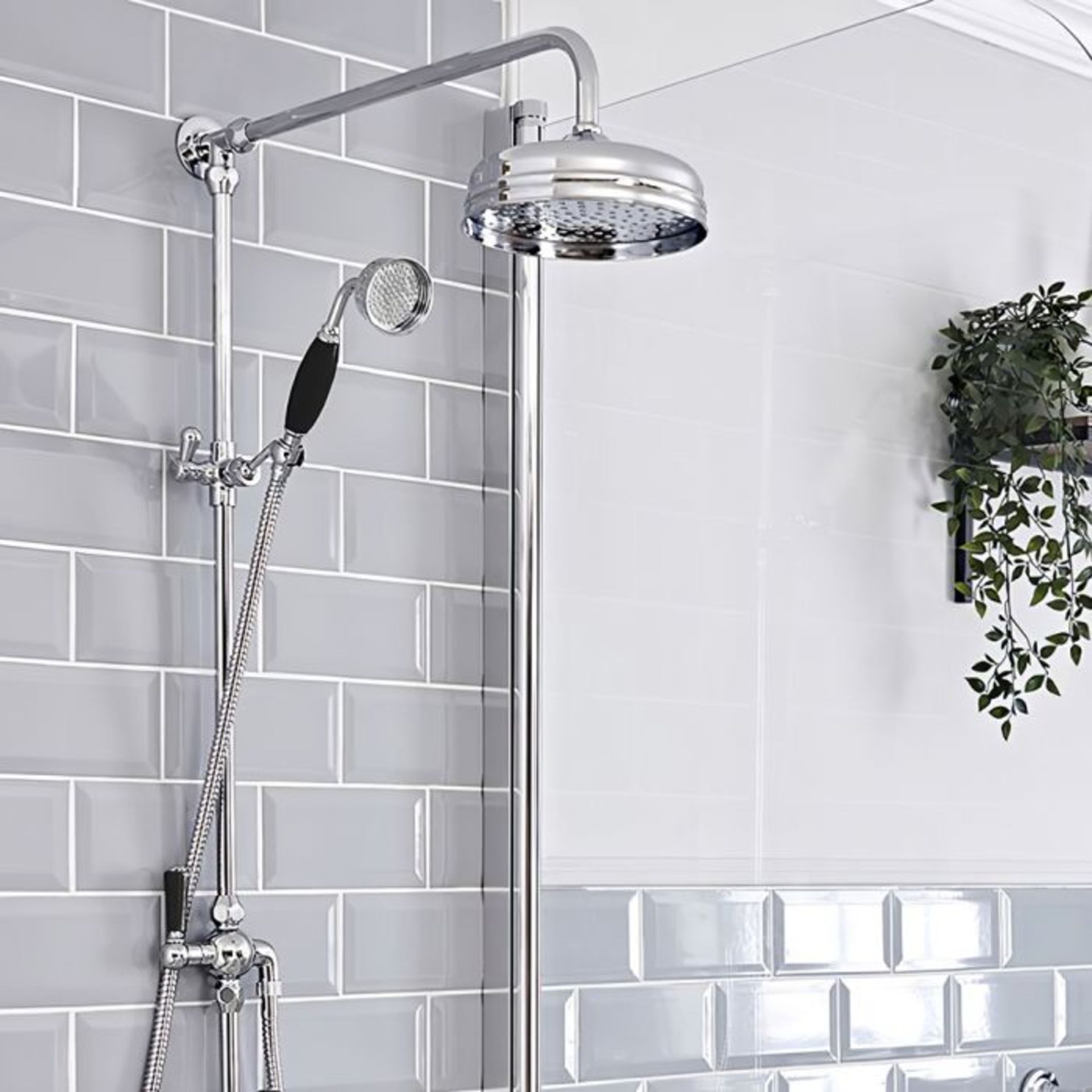 New & Boxed Chrome With Black Accents - Traditional Thermostatic Exposed Mixer Shower Set. Sp68... - Image 3 of 3