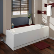 New (D72) Cascade 1800 x 800mm Single Ended Bath. RRP £332.00. Single Ended, Modern Straight ...