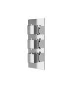 New (D102) Thermostatic Concealed Shower Valve Square Handle 2 Way.