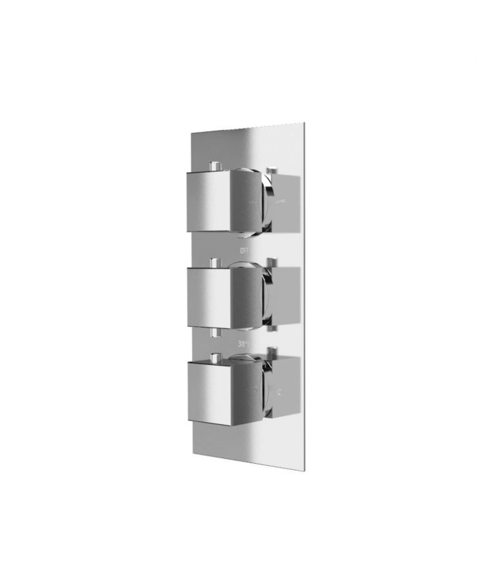 New (D102) Thermostatic Concealed Shower Valve Square Handle 2 Way.