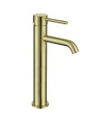 New (E122) Union Genesis Tall Basin Mixer Tap - Brushed Brass. RRP £309.99. - Brushed Brass ...