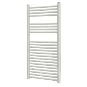 (Gh27) Towel Radiator 1100 x 500 mm White 1667 BTU. Flat Front Matt Steel Construction Water Cent..